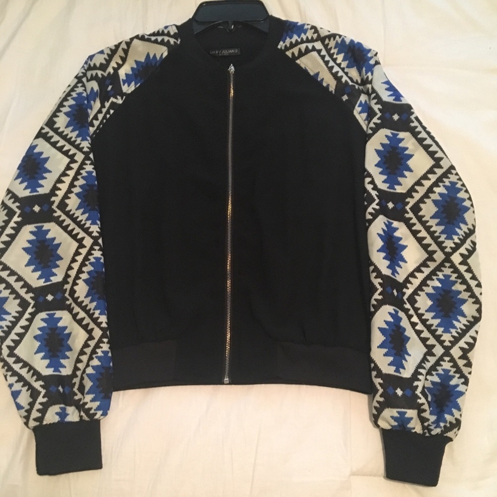 Black and Aztec print light jacket